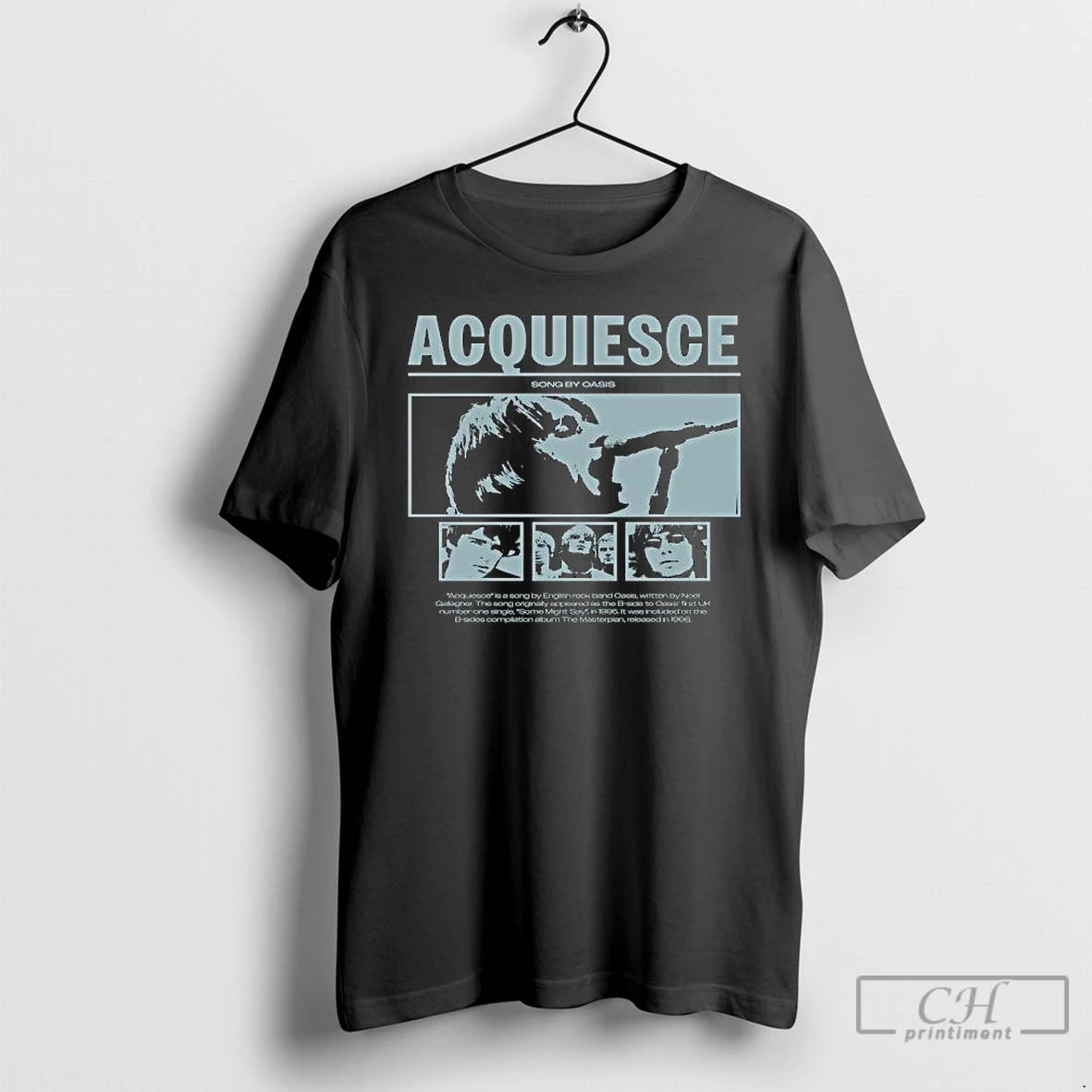 Premium Acquiesce Song By Oasis T-Shirts, Hoodie, Sweatshirt | DripVista.com