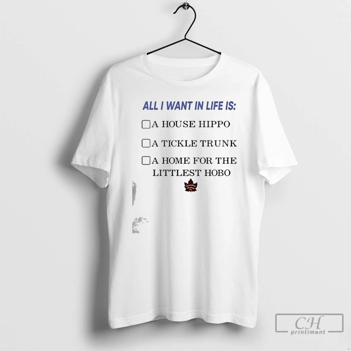 Premium All I Want In Life Is A House Hippo A Tickle Trunk A Home T-Shirts, Hoodie, Sweatshirt | DripVista.com