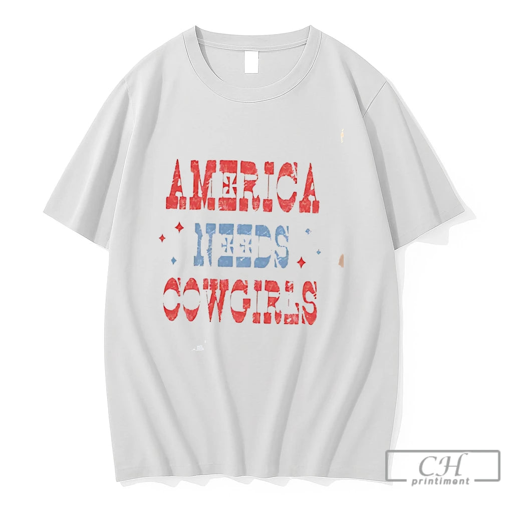 Premium America Needs Cowgirls Vintage Tee