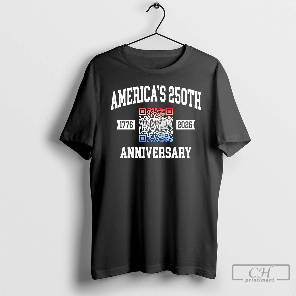 Premium Americas 250th Anniversary Qr Code T-Shirts, Hoodie, Sweatshirt | DripVista.com
