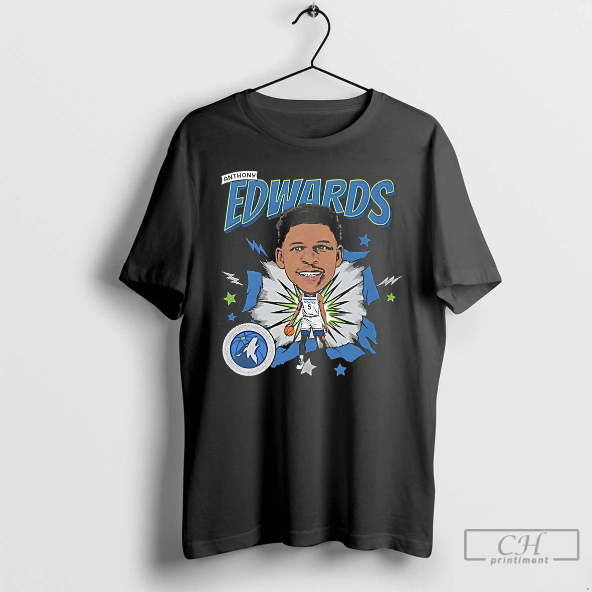Premium Anthony Edwards Minnesota Timberwolves Player Caricature T-Shirts, Hoodie, Sweatshirt | DripVista.com