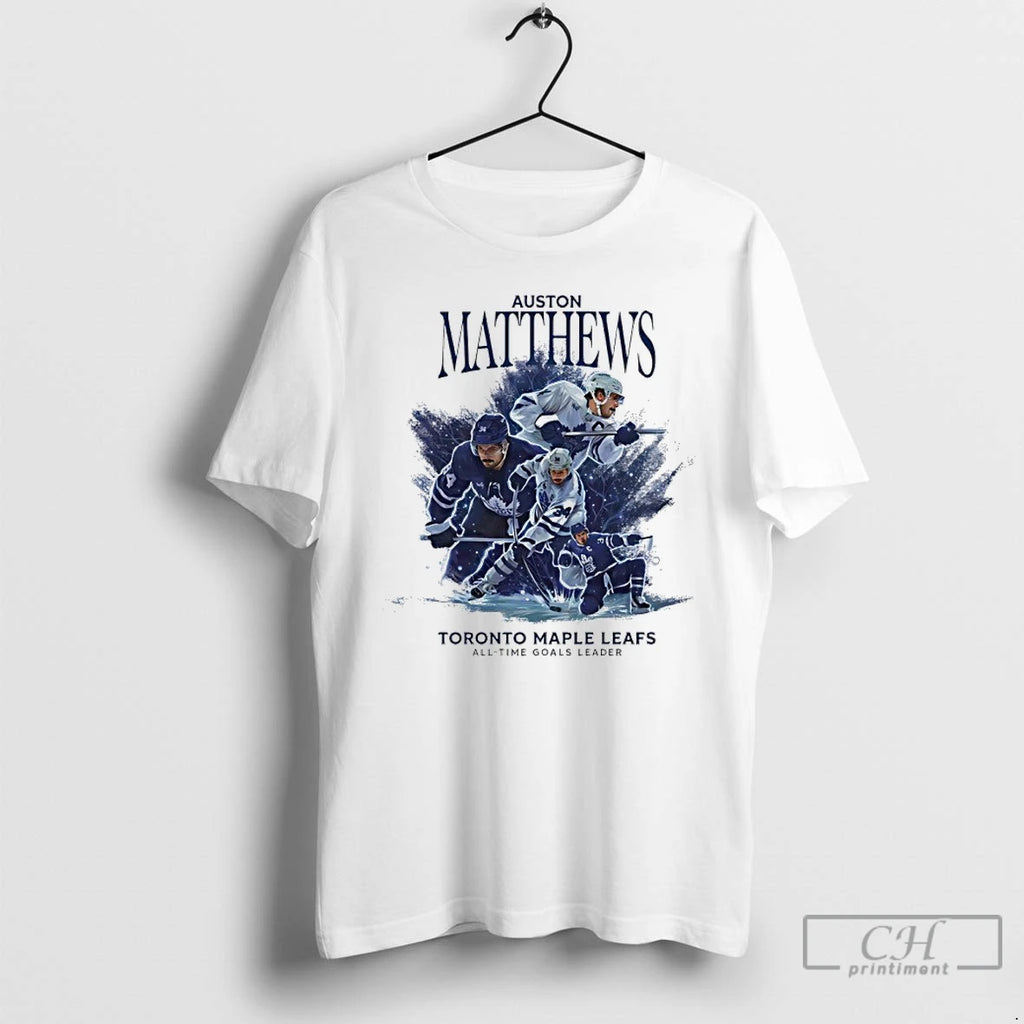 Premium Auston Matthews All Time Goals Leader Toronto Maple Leafs History T-Shirts, Hoodie, Sweatshirt | DripVista.com