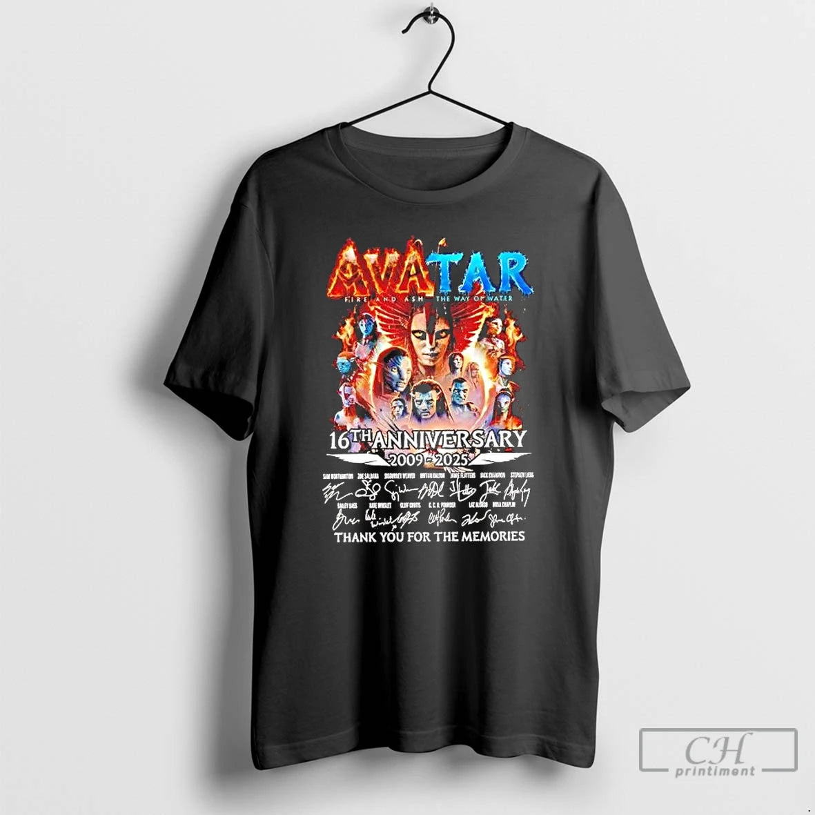 Premium Avatar Fire And Ash The Way Of Water 16th Anniversary 2009 2025 T Shirts Hoodie, Sweatshirt | DripVista.com