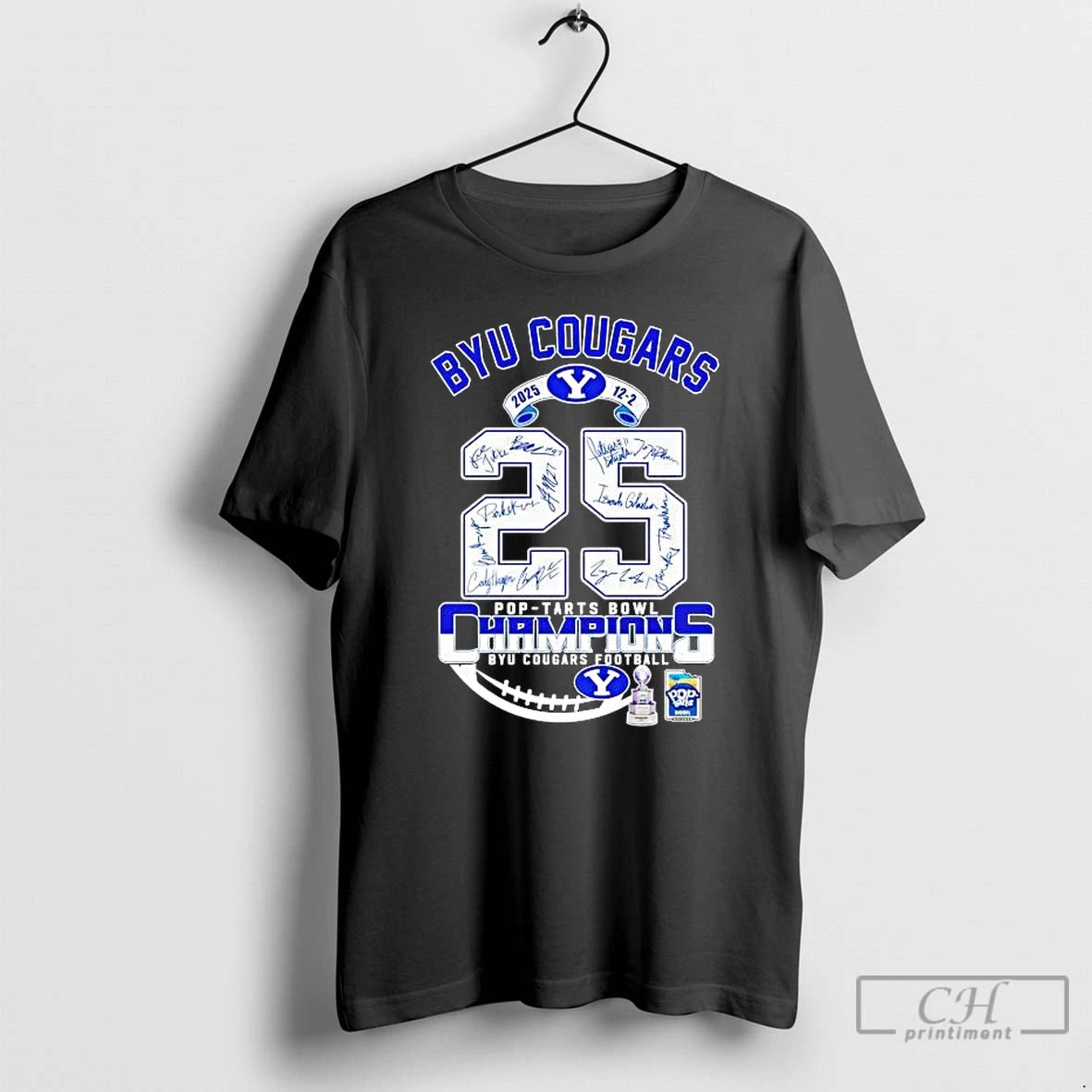 Premium Byu Cougars 2025 Pop Tarts Bowl Champions Trophy Signatures T-Shirts, Hoodie, Sweatshirt | DripVista.com