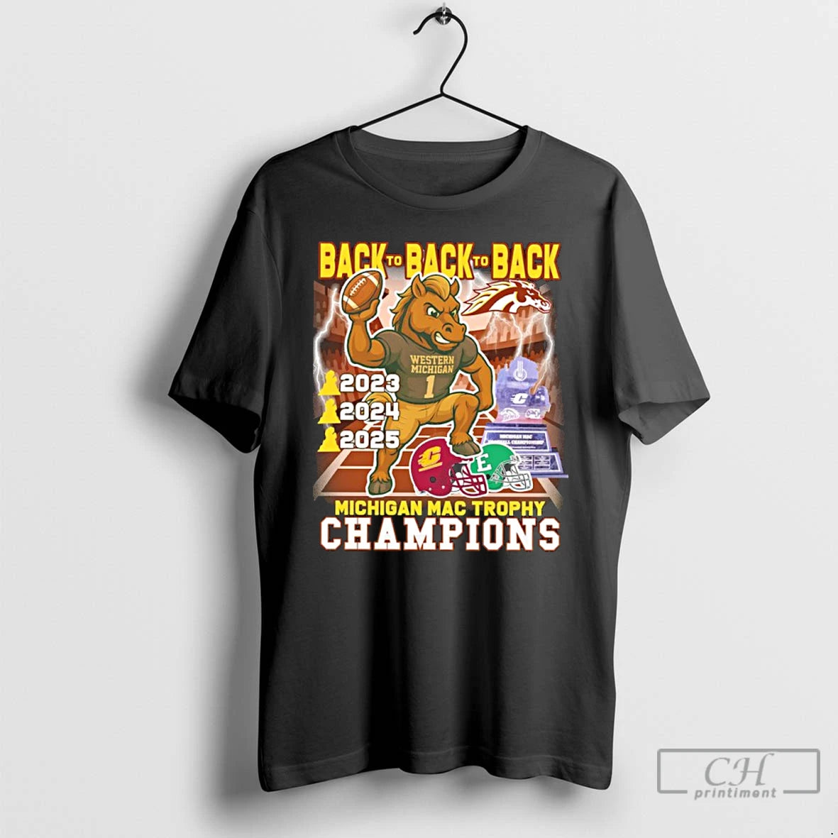 Premium Back To Back To Back Michigan Mac Trophy Champions T-Shirts, Hoodie, Sweatshirt | DripVista.com