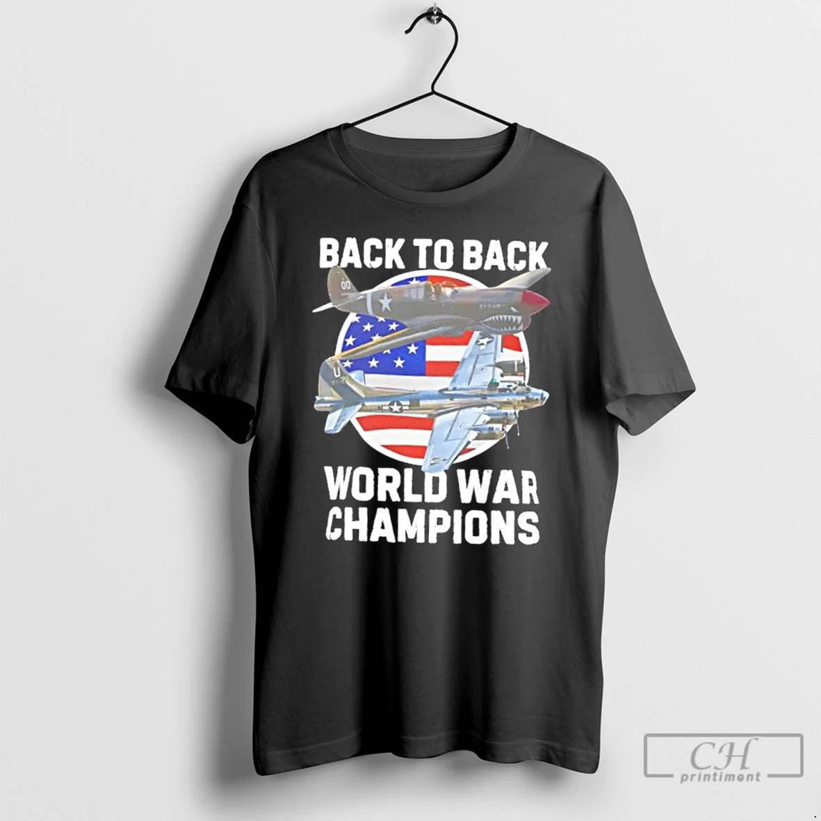 Premium Back To Back World War Champions Usa Flag T Shirts