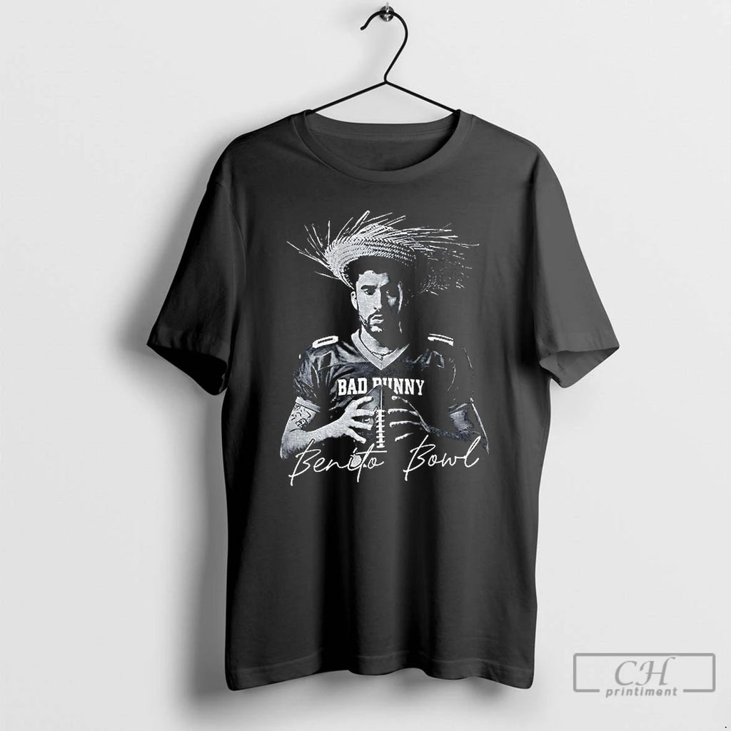 Premium Bad Bunny The Benito Bowl Show Bunny Bowl Halftime Show Football T Shirts Sweater Hoodie, Sweatshirt | DripVista.com