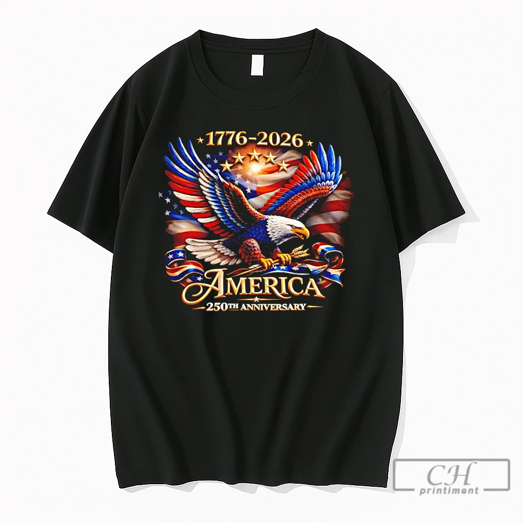 Premium Bald Eagle American Flag 1776 2026 America 250th Anniversary