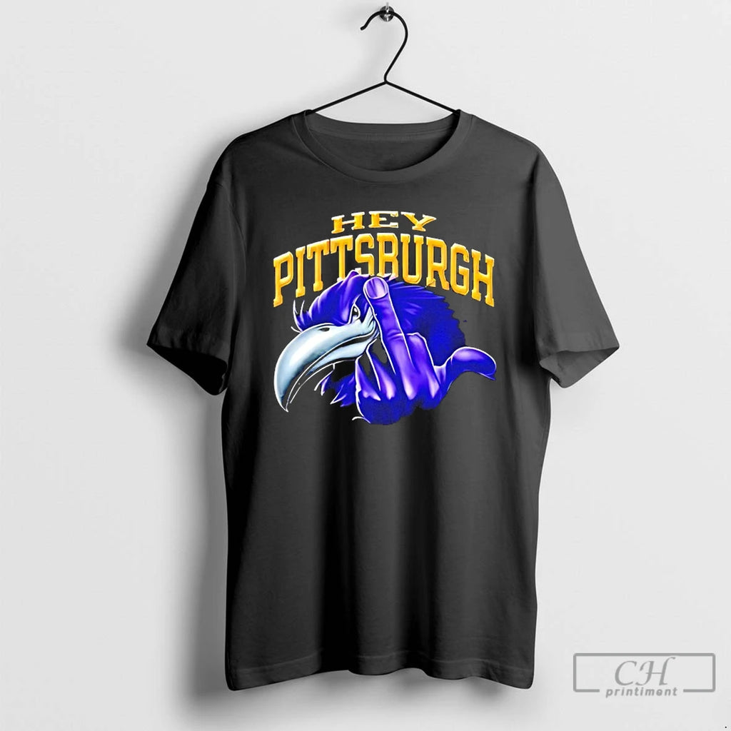 Premium Baltimore Ravens Hey Pittsburgh Fuck You Mascot T-Shirts, Hoodie, Sweatshirt | DripVista.com