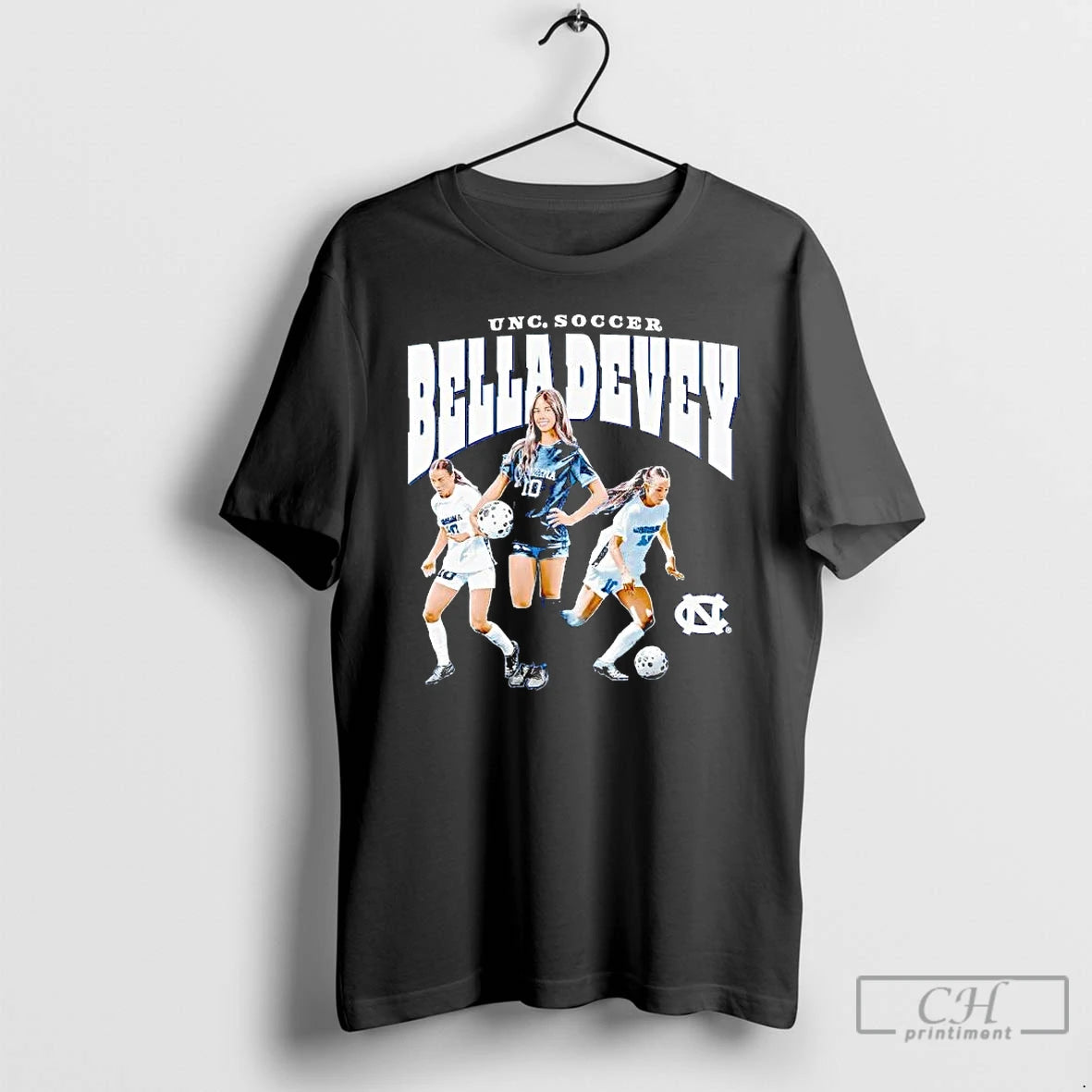 Premium Bella Devey Illustrated Unc Soccer Picture Collage T-Shirts, Hoodie, Sweatshirt | DripVista.com