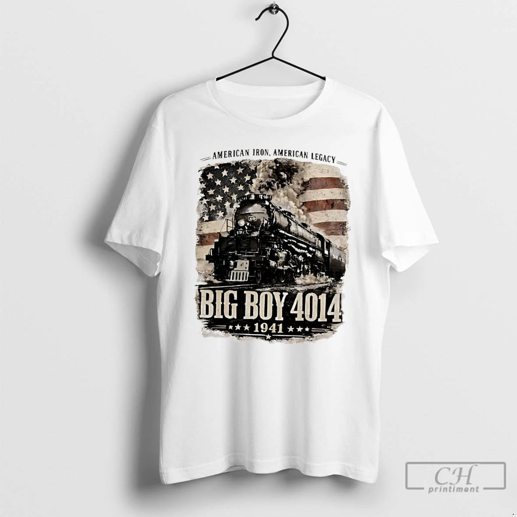Premium Big Boy 4014 Steam Locomotive 1941 American Flag Vintage