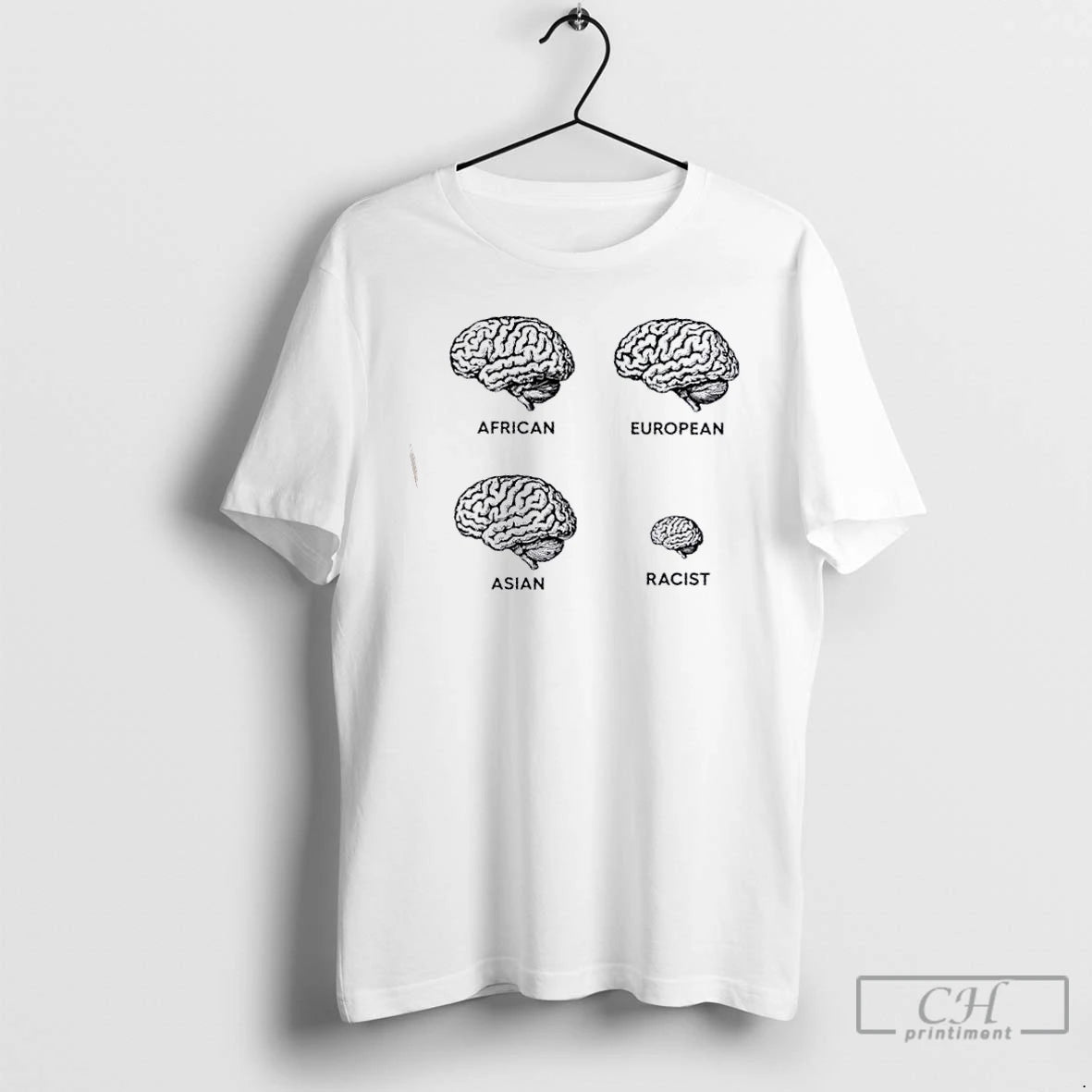 Premium Brains African European Asian Racist T-Shirts, Hoodie, Sweatshirt | DripVista.com