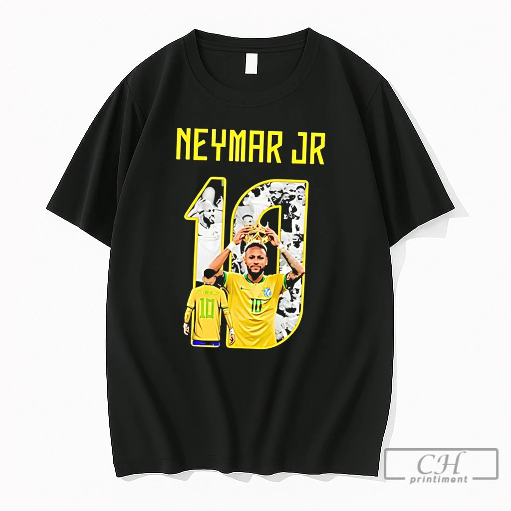Premium Brazil National Football Team Neymar Jr Wearing Crown Tee