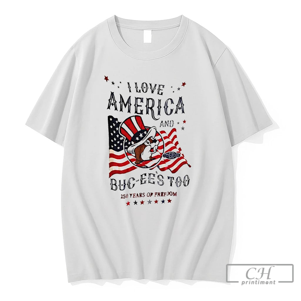 Premium Buc Ees Patriotic I Love America Buc Ees Too American Flag T Shirts Sweater
