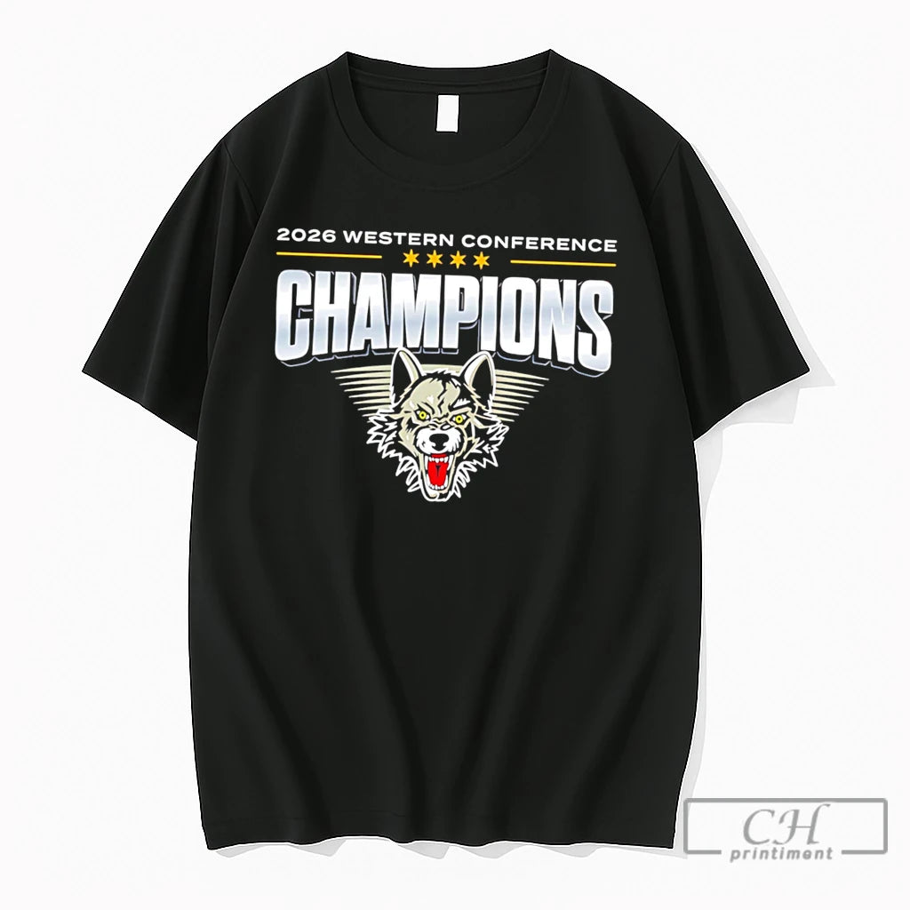 Premium Chicago Wolves 2026 Western Conference Champions Tee
