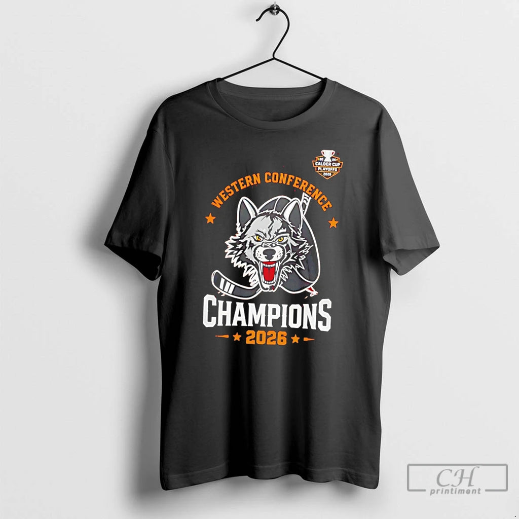 Premium Chicago Wolves Wolf Pack Western Champions 2026 Tee