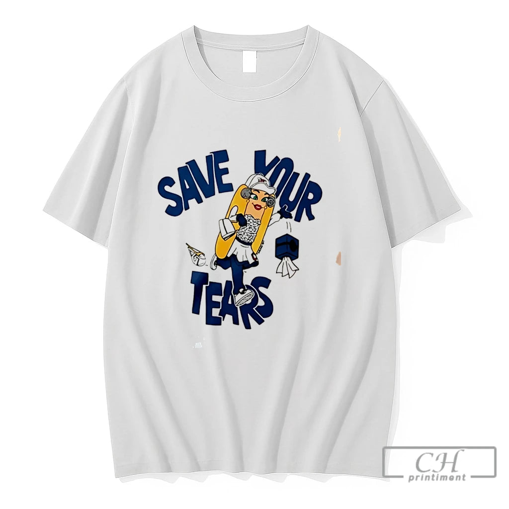 Premium Cleveland Guardians Save Your Tears Hot Dog Tee