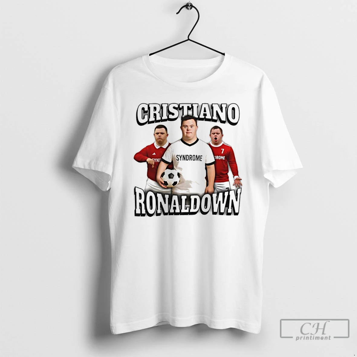 Premium Cristiano Ronaldown Down Syndrome Meme T Shirts