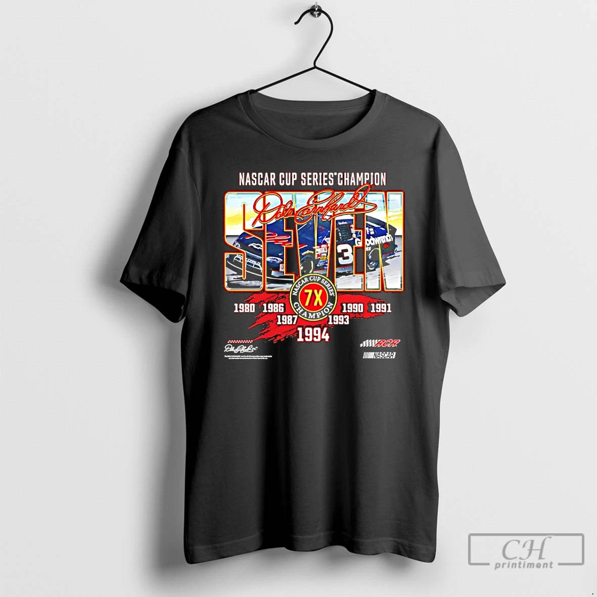 Premium Dale Earnhardt Nascar Cup Series Champion 7x Signature T-Shirts, Hoodie, Sweatshirt | DripVista.com