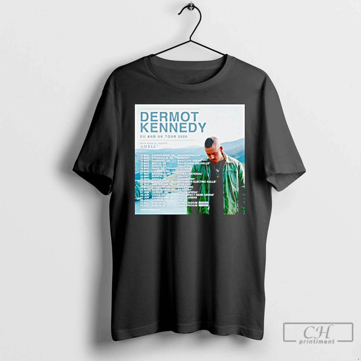 Premium Dermot Kennedy Eu And Uk Tour 2026 T-Shirts, Hoodie, Sweatshirt | DripVista.com