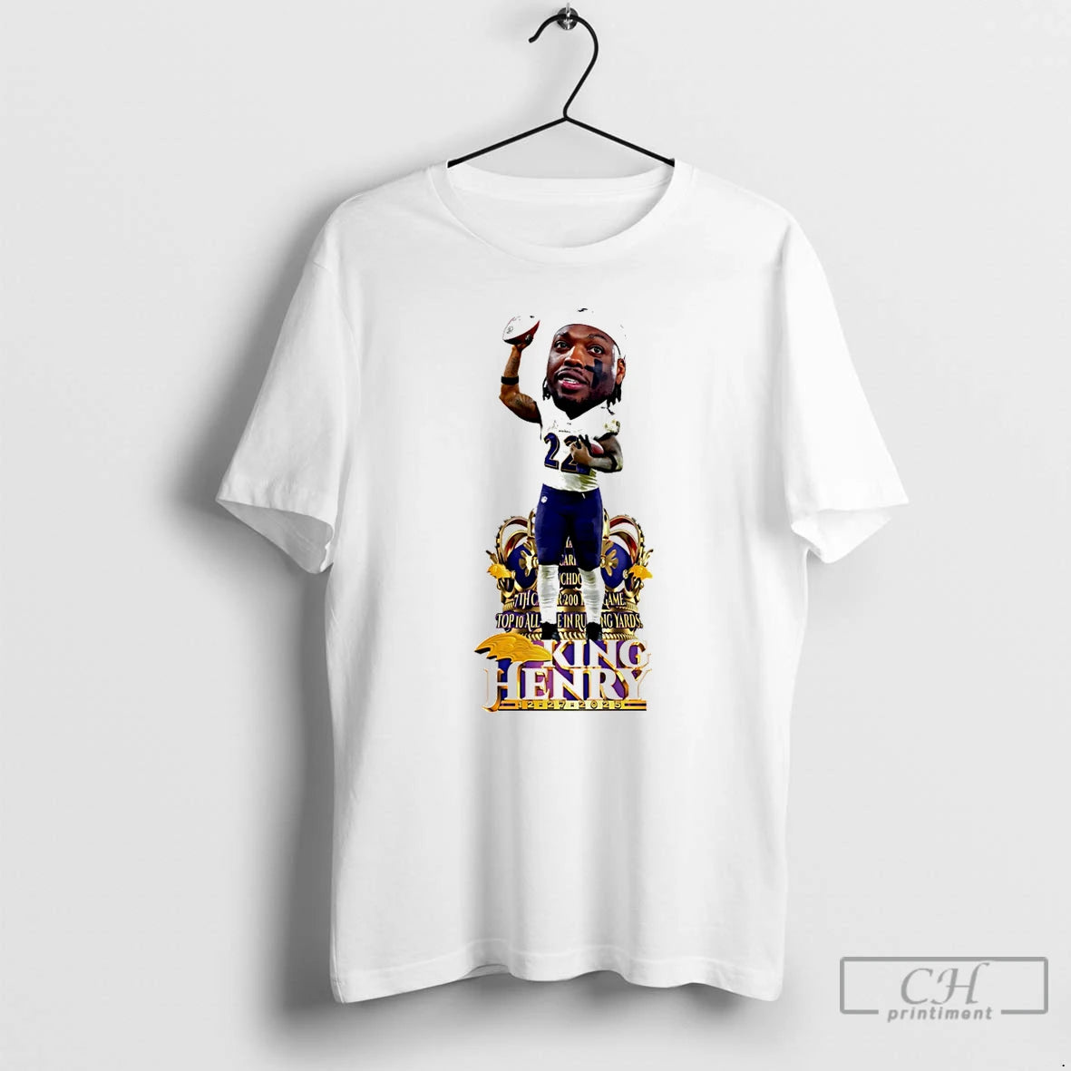 Premium Derrick Henry Baltimore Ravens Historic Night Caricature T-Shirts, Hoodie, Sweatshirt | DripVista.com
