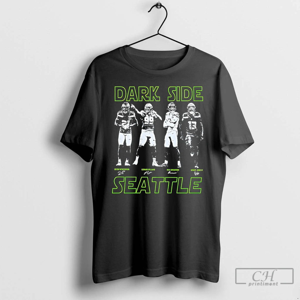 Premium Devon Witherspoon Leonard Williams Nick Emnanwori And Ernest Jones Iv Dark Side Defense Seattle T-Shirts, Hoodie,...