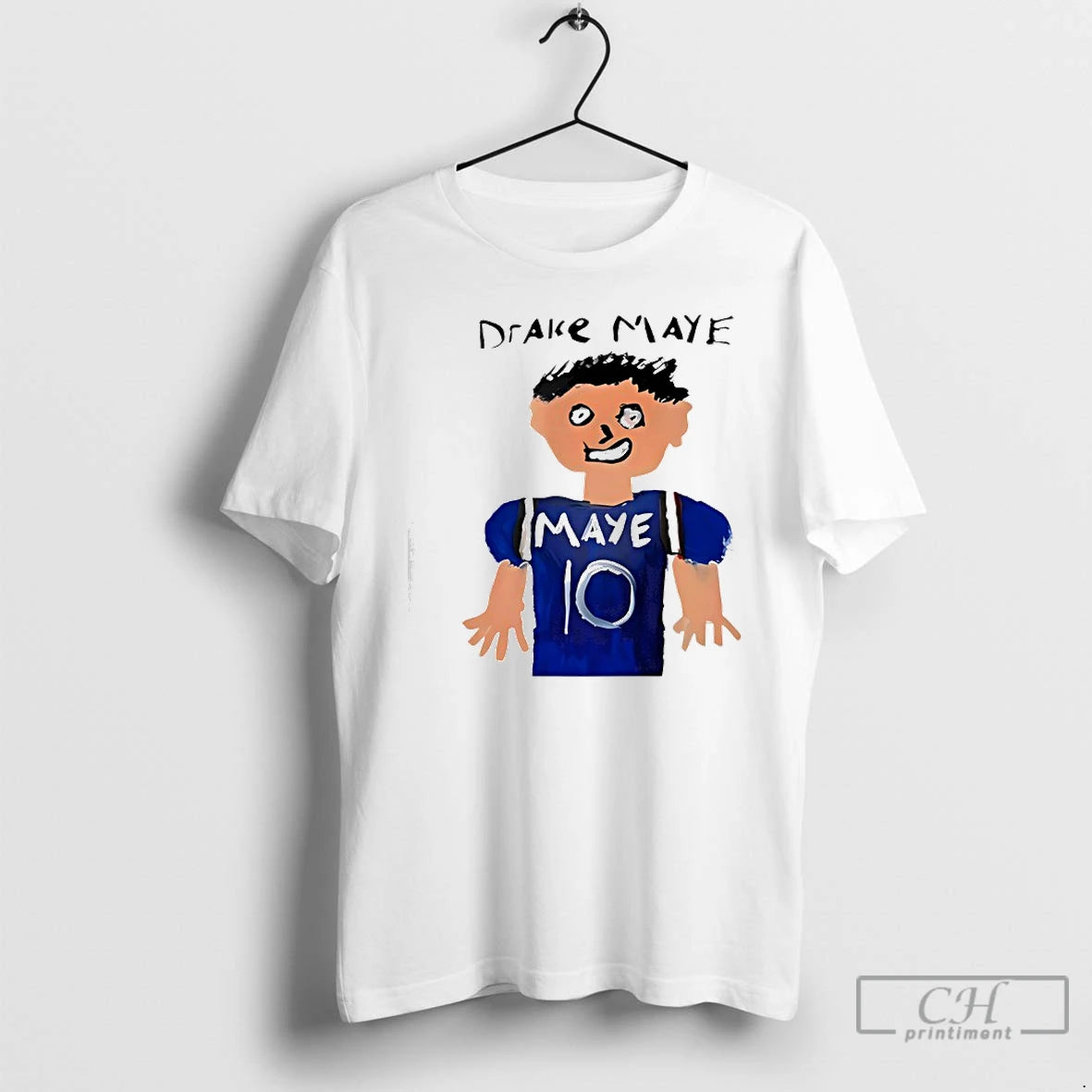 Premium Drake Maye Painting White T-Shirts, Hoodie, Sweatshirt | DripVista.com
