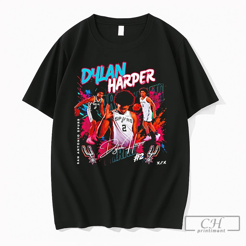 Premium Dylan Harper San Antonio Spurs Basketball Jersey Dylan Harper 2 Player Team T Shirts