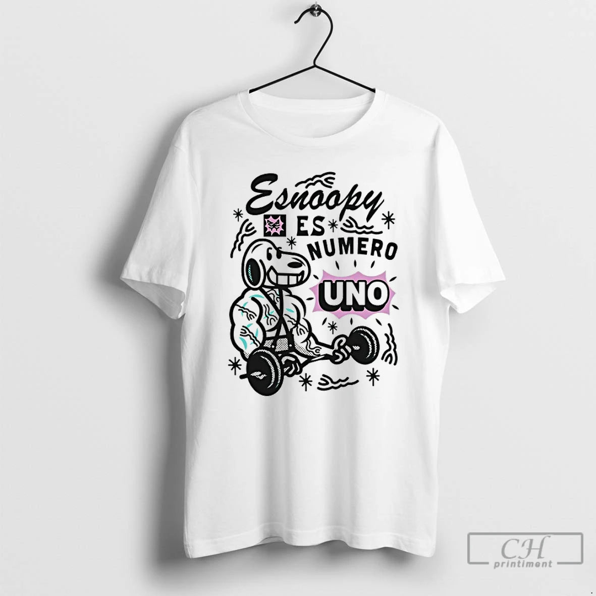 Premium Esnoopy Gym Es Numero Uno T-Shirts, Hoodie, Sweatshirt | DripVista.com