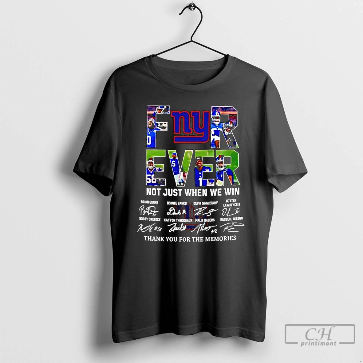 Premium Forever Fan New York Giants Football Not Just When We Win Signatures T Shirts Hoodie, Sweatshirt | DripVista.com