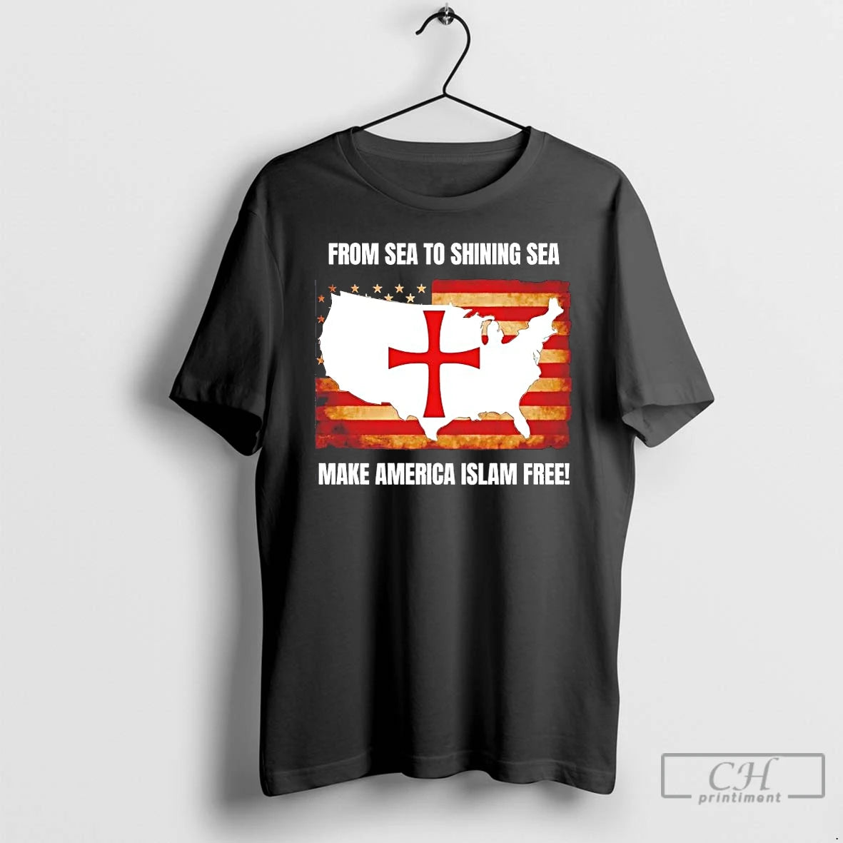 Premium From Sea To Shining Sea Make America Islam Free T-Shirts, Hoodie, Sweatshirt | DripVista.com