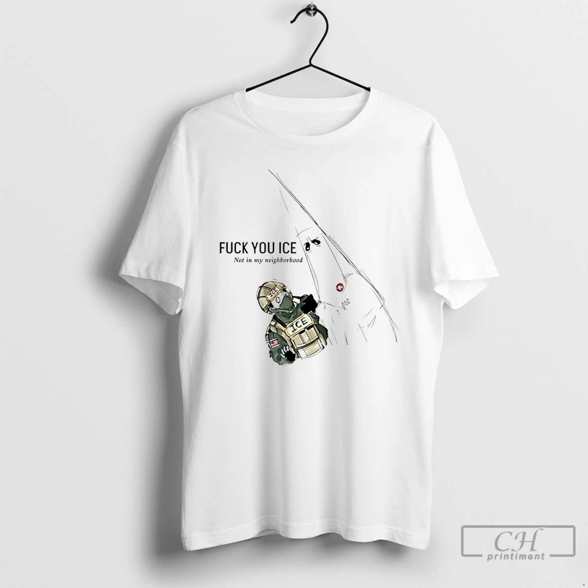 Premium Fuck You Ice Not In My Neighborhood 2026 T-Shirts, Hoodie, Sweatshirt | DripVista.com