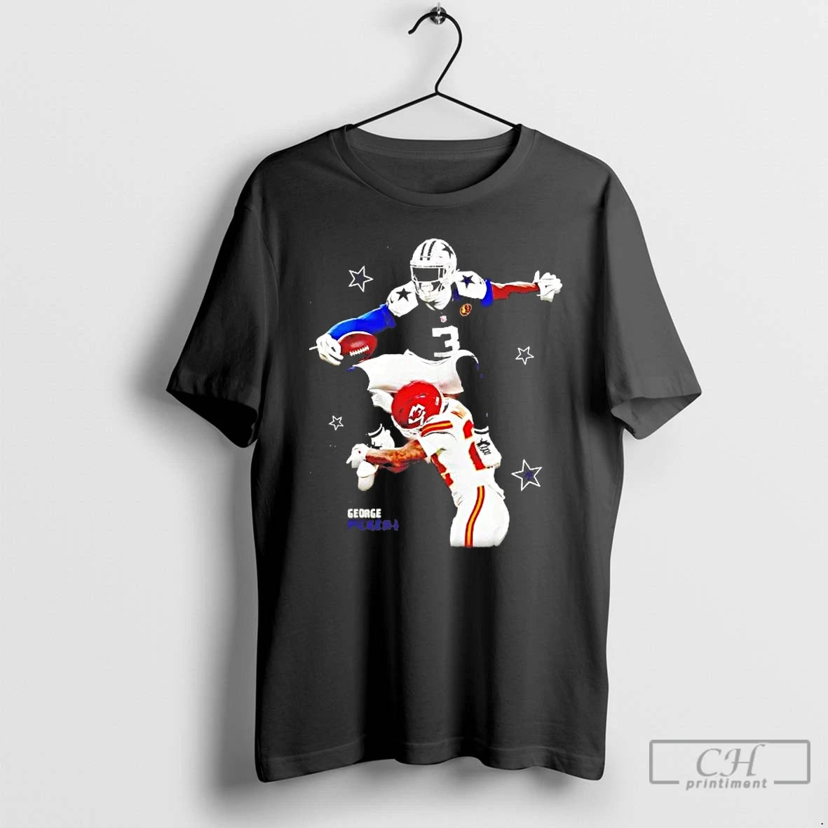 Premium George Pickens Leaps Over Trent Mcduffie T-Shirts, Hoodie, Sweatshirt | DripVista.com