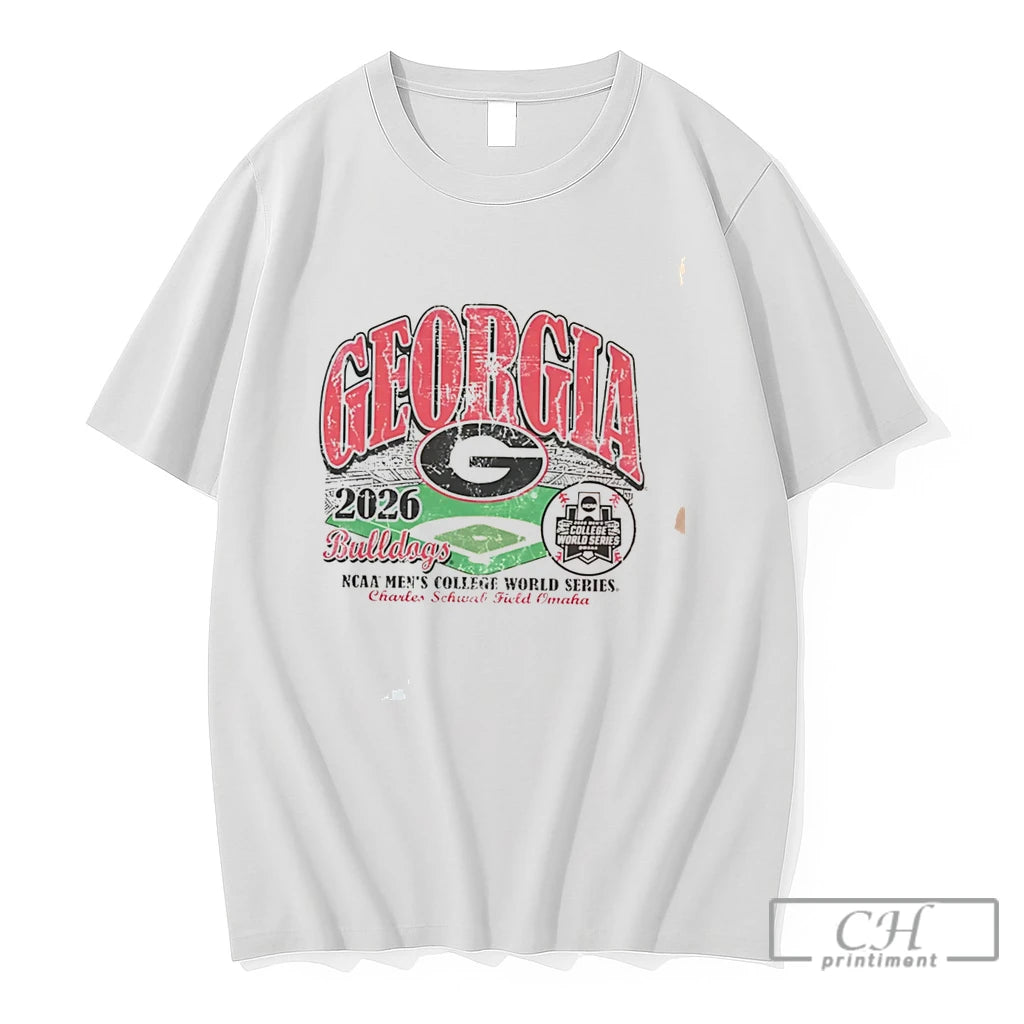 Premium Georgia Bulldogs 2026 College World Series Bound Stadium Tee