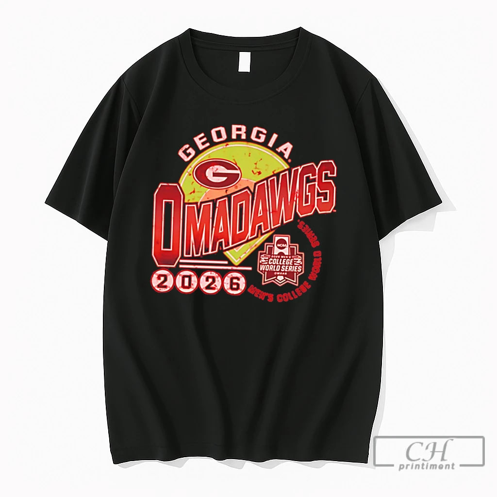 Premium Georgia Bulldogs 2026 College World Series Bound Vintage Tee