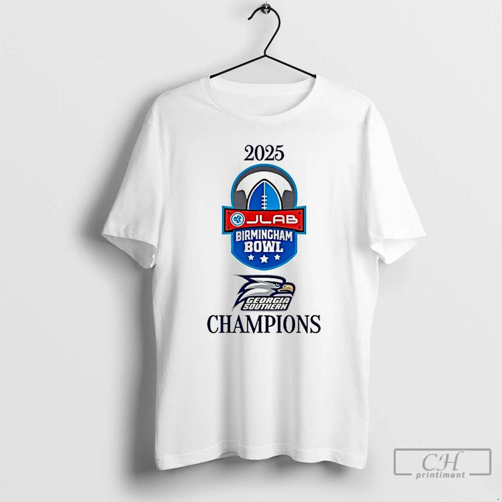 Premium Georgia Southern 2025 Birmingham Bowl Champions Logo T-Shirts, Hoodie, Sweatshirt | DripVista.com