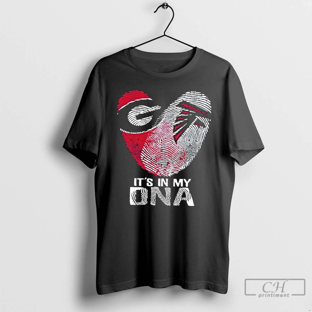Premium Georgia City Sports Bulldogs X Atlanta Falcons Its In My Dna Fingerprint Heart T-Shirts, Hoodie, Sweatshirt