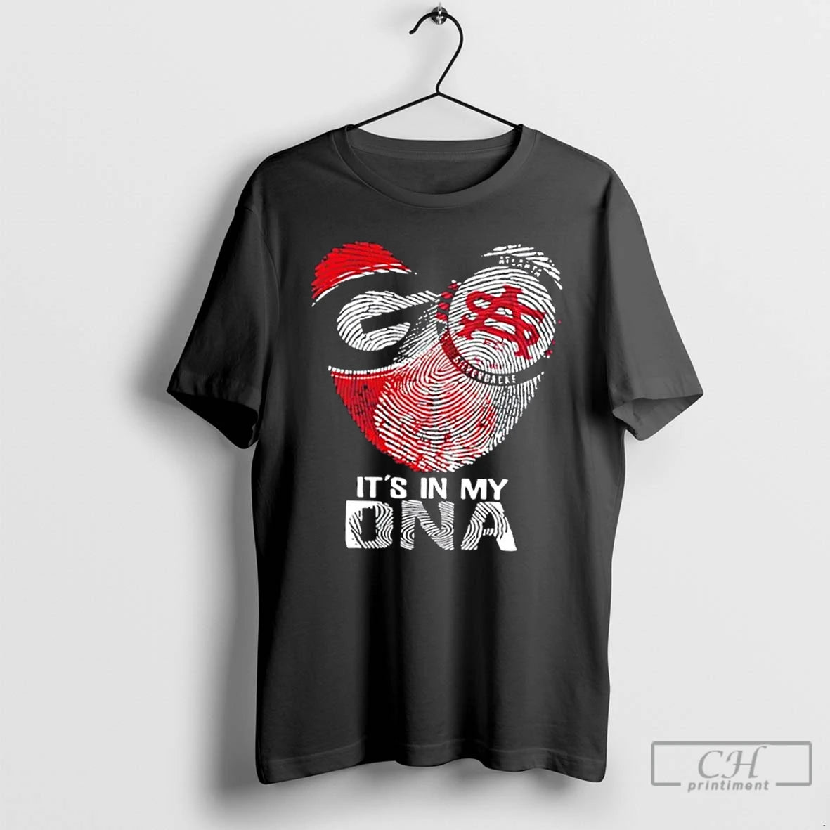 Premium Georgia City Sports Bulldogs X Atlanta Silverbacks Its In My Dna Fingerprint Heart T-Shirts, Hoodie, Sweatshirt