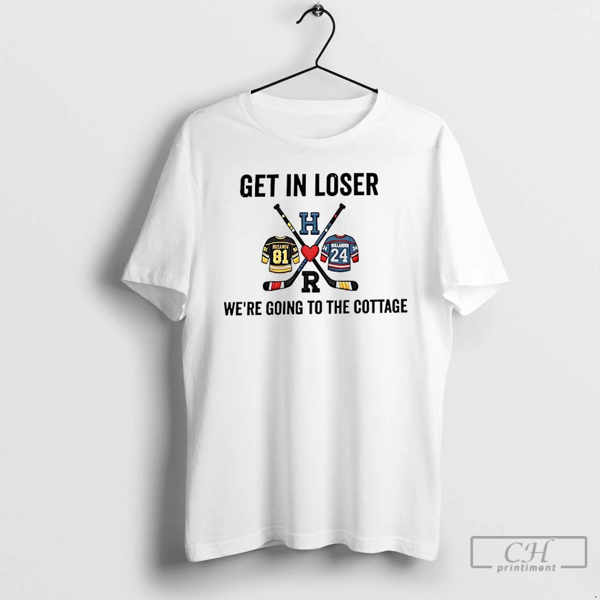 Premium Get In Loser Were Going To The Cottage Hockey T-Shirts, Hoodie, Sweatshirt | DripVista.com