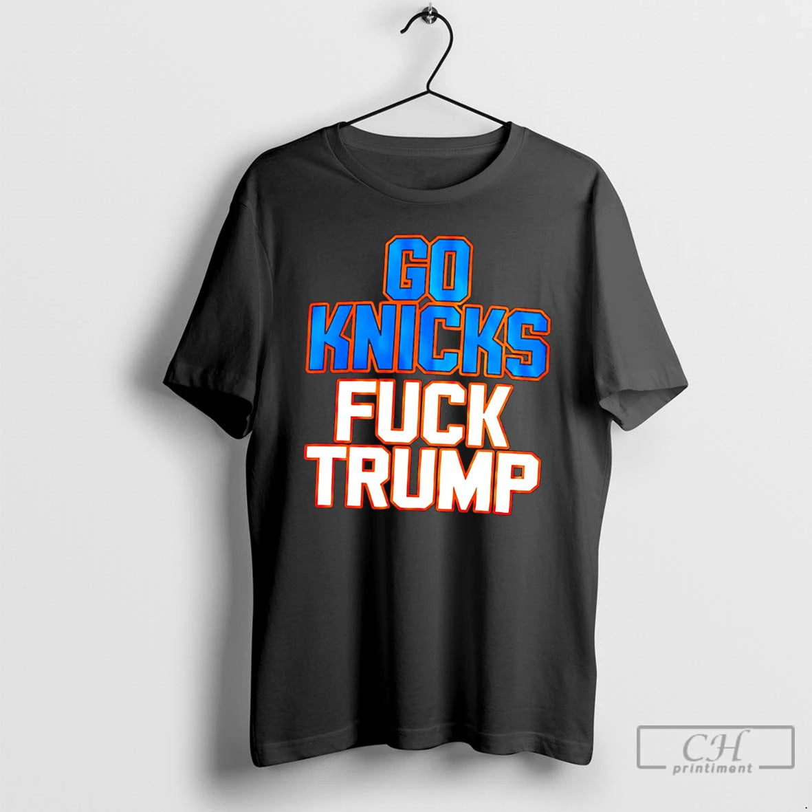 Premium Go Knick S Fuck Trump Bold Basketball Finals Tee