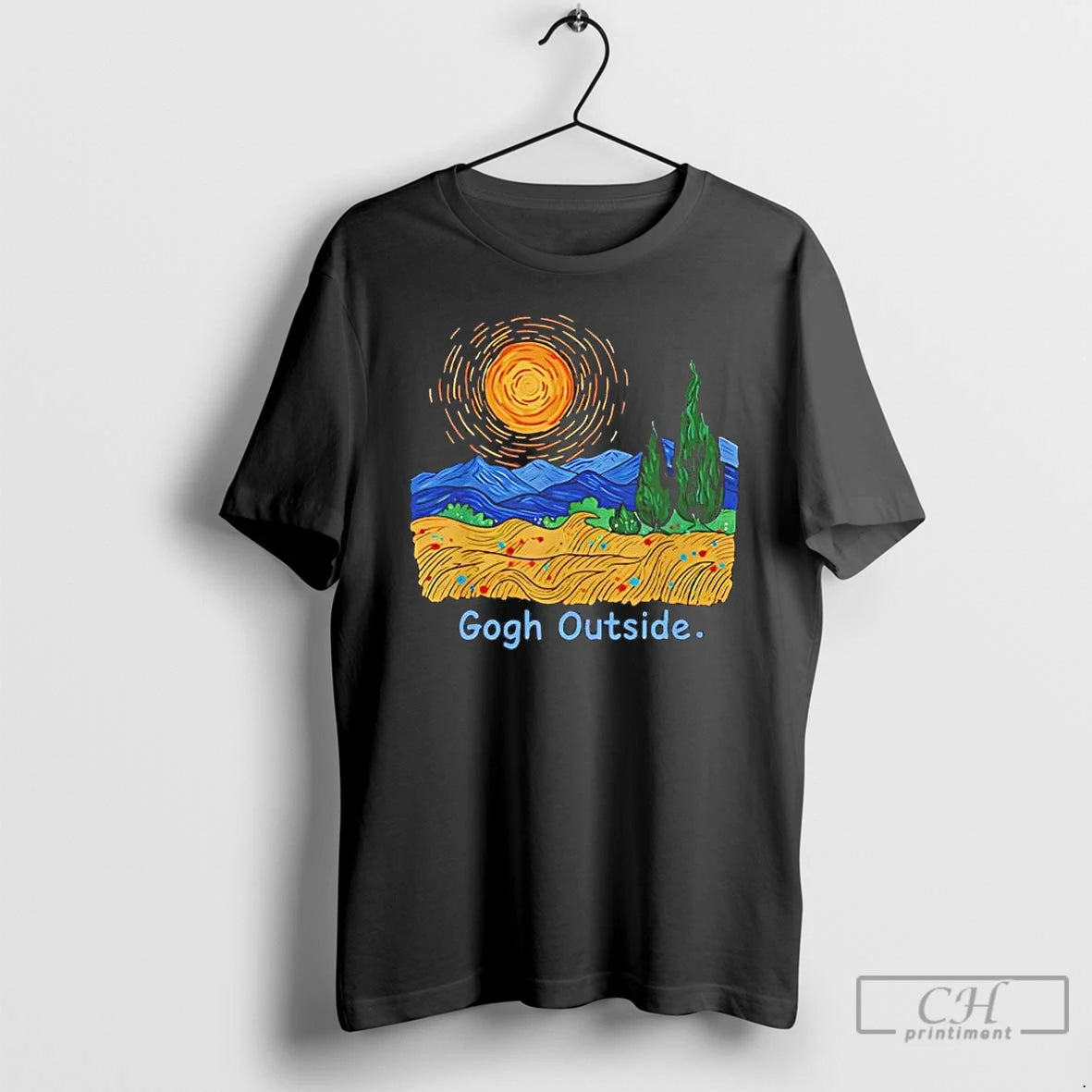 Premium Gogh Outside Wheatfield And Sun Vincent Van Gogh T-Shirts, Hoodie, Sweatshirt | DripVista.com