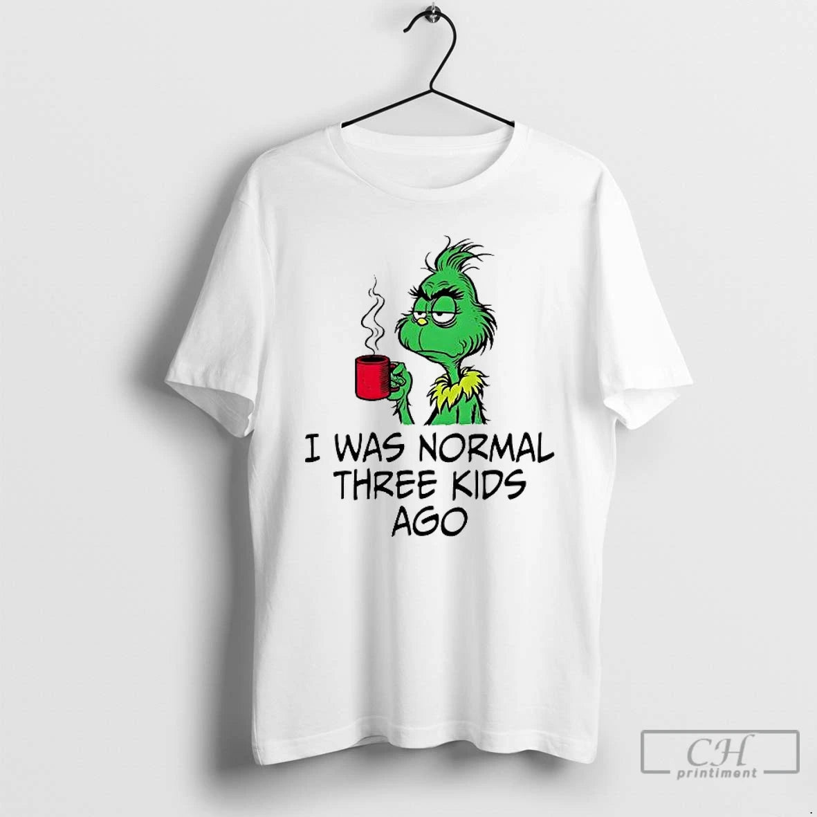 Premium Grinch I Was Normal Three Kids Ago T-Shirts, Hoodie, Sweatshirt | DripVista.com