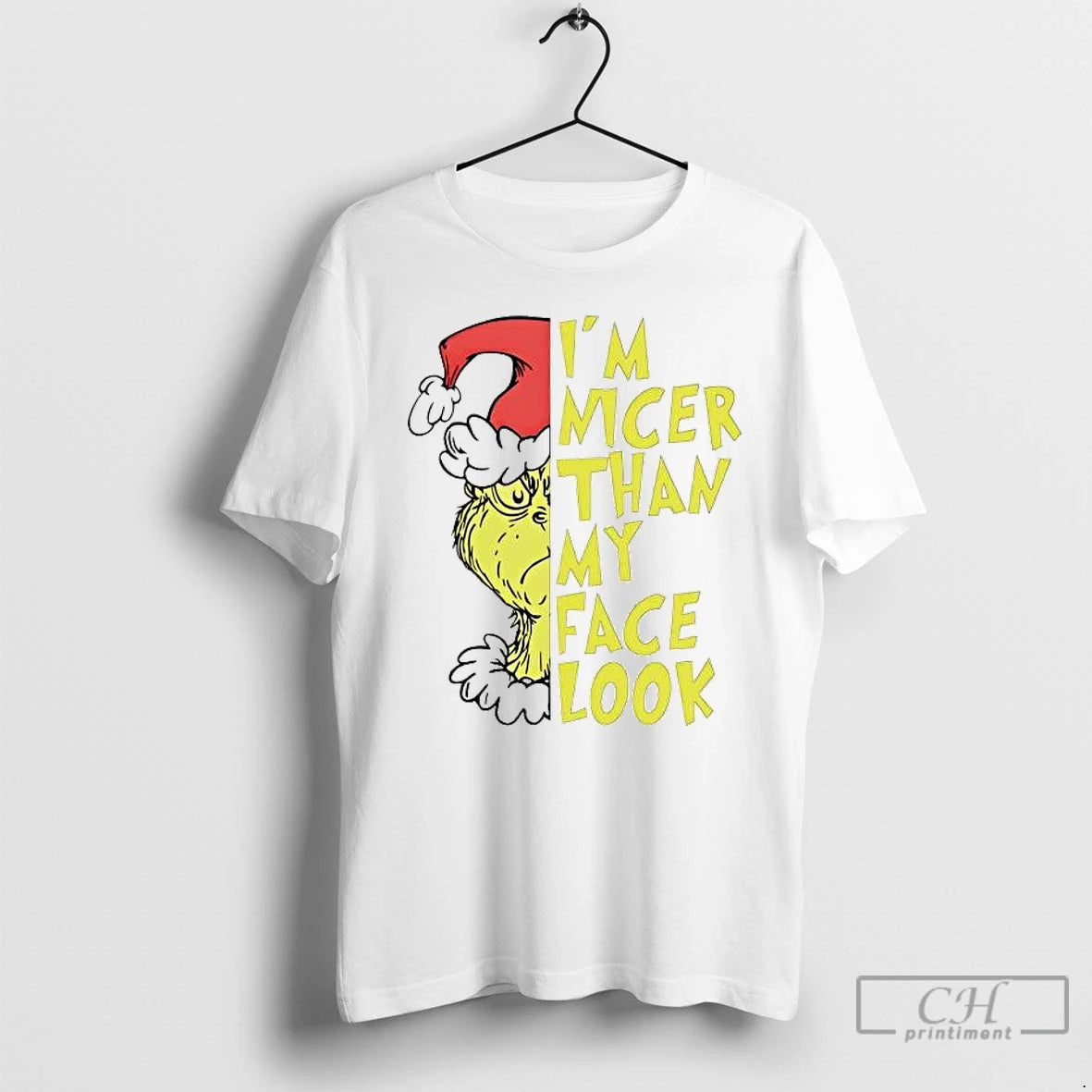 Premium Grinch Im Nice Than My Face Look T-Shirts, Hoodie, Sweatshirt | DripVista.com