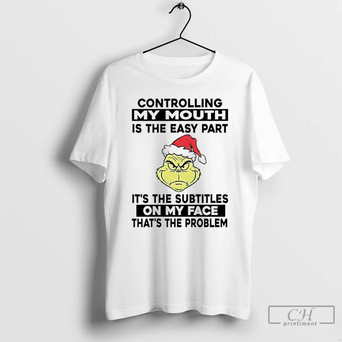 Premium Grinch Controlling My Mouth Is The Easy Part T-Shirts, Hoodie, Sweatshirt | DripVista.com