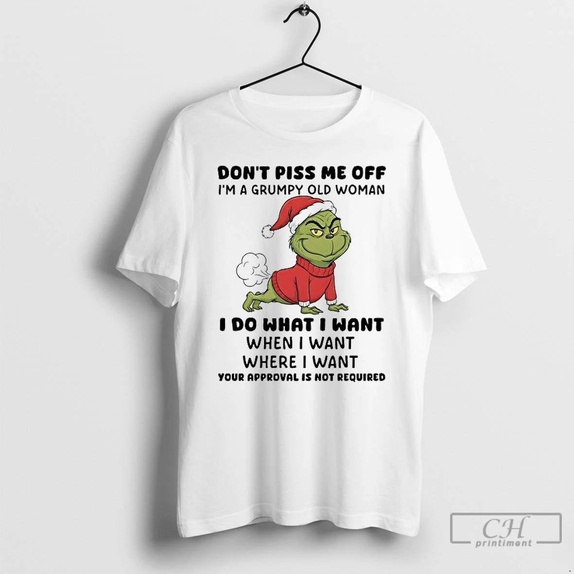 Premium Grinch Dont Piss Me Off Im A Grumpy Old Woman T-Shirts, Hoodie, Sweatshirt | DripVista.com