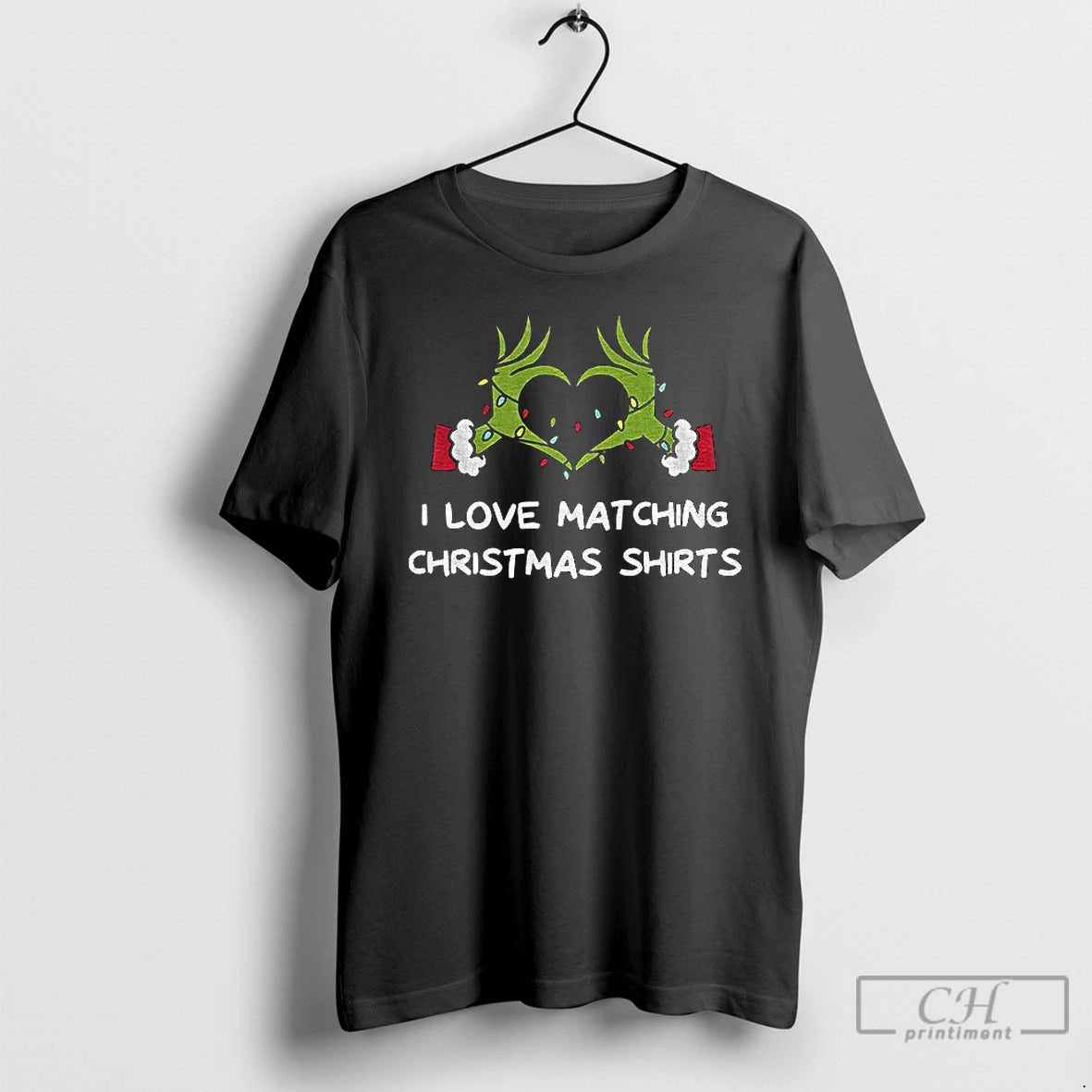 Premium Grinch Hands I Love Matching Christmas Shirts Merry Xmas Hoodie, Sweatshirt | DripVista.com