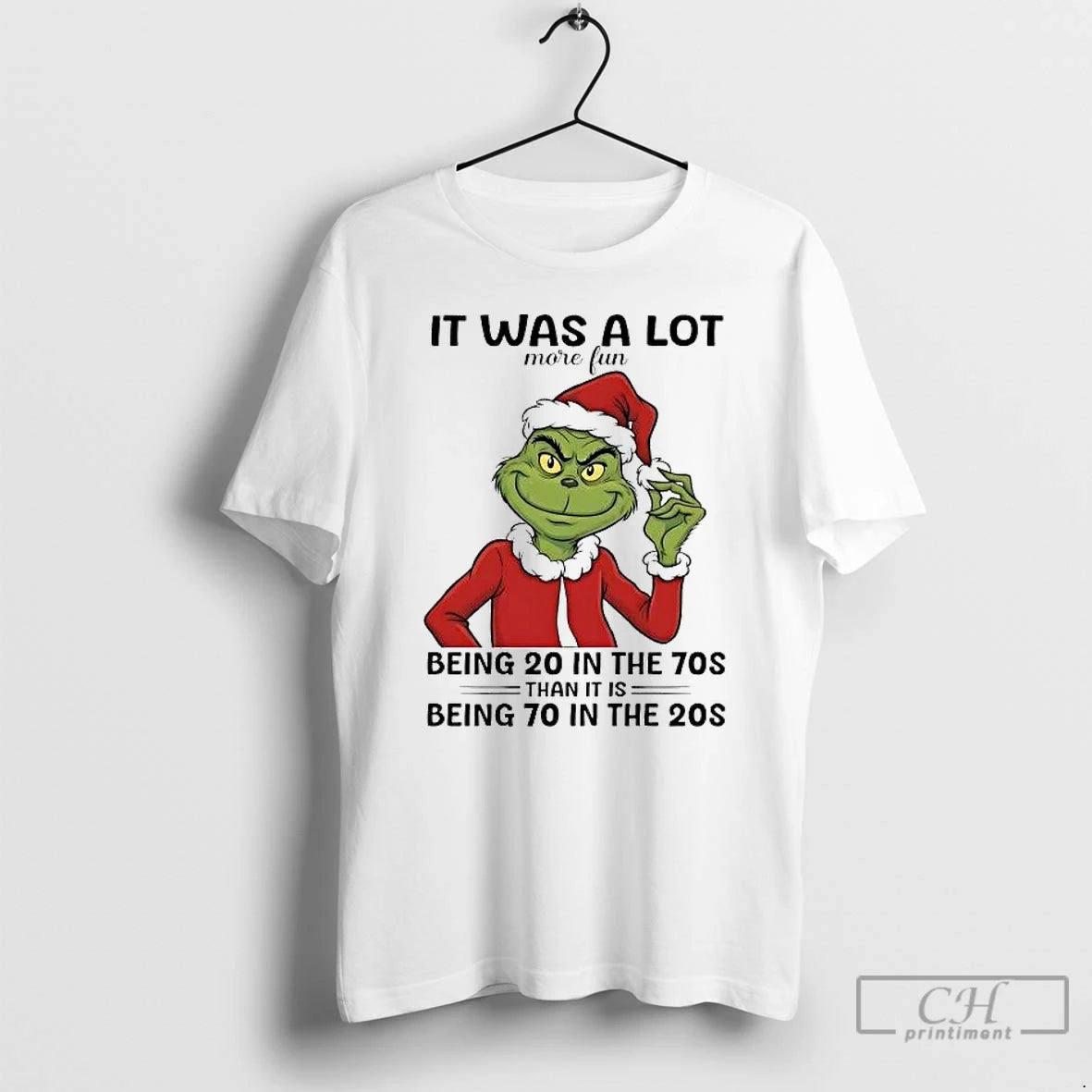 Premium Grinch It Was A Lot More Fun Being 20 In The 70s T Shirts Hoodie, Sweatshirt | DripVista.com