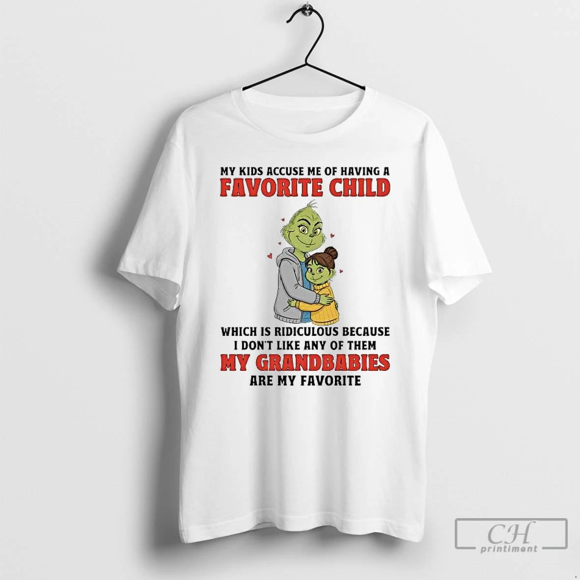 Premium Grinch My Kids Accuse Me Of Having A Favorite Child My Grandbabies T Shirts Hoodie, Sweatshirt | DripVista.com