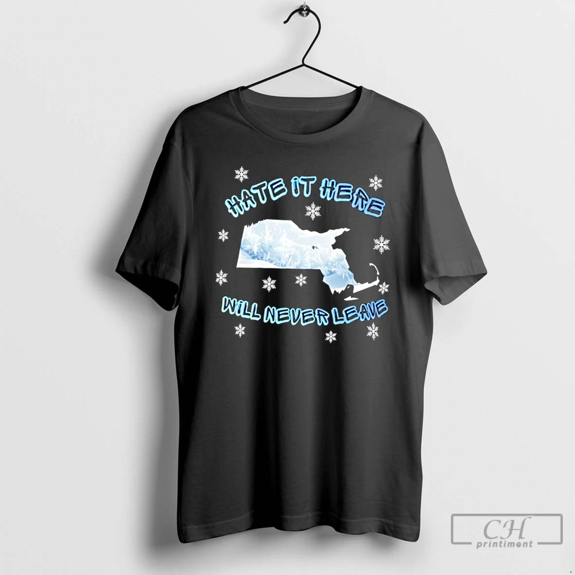 Premium Hate It Here Will Never Leave Christmas T-Shirts, Hoodie, Sweatshirt | DripVista.com