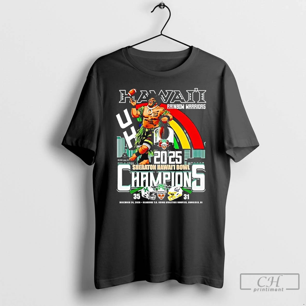 Premium Hawaii Rainbow Warriors 2025 Sheraton Hawaii Bowl Champions Score T-Shirts, Hoodie, Sweatshirt | DripVista.com